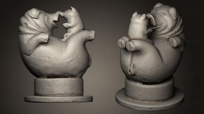 3D модель Семейство свиней (STL)